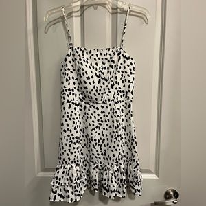 Princess Polly white and black mini dress